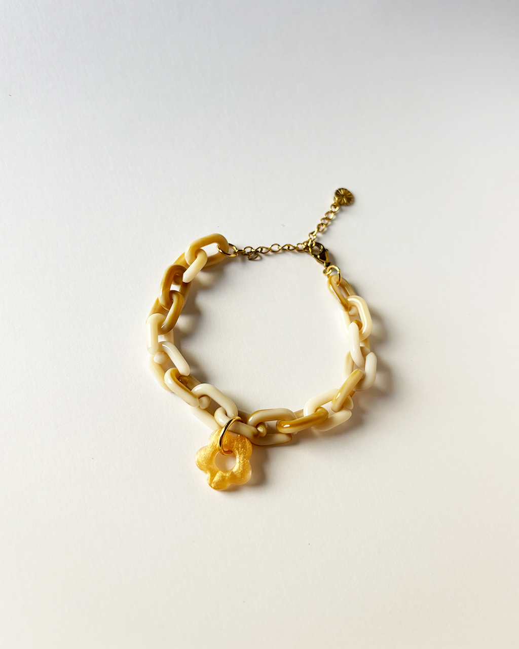 Bracelet chaîne acrylique - Latte