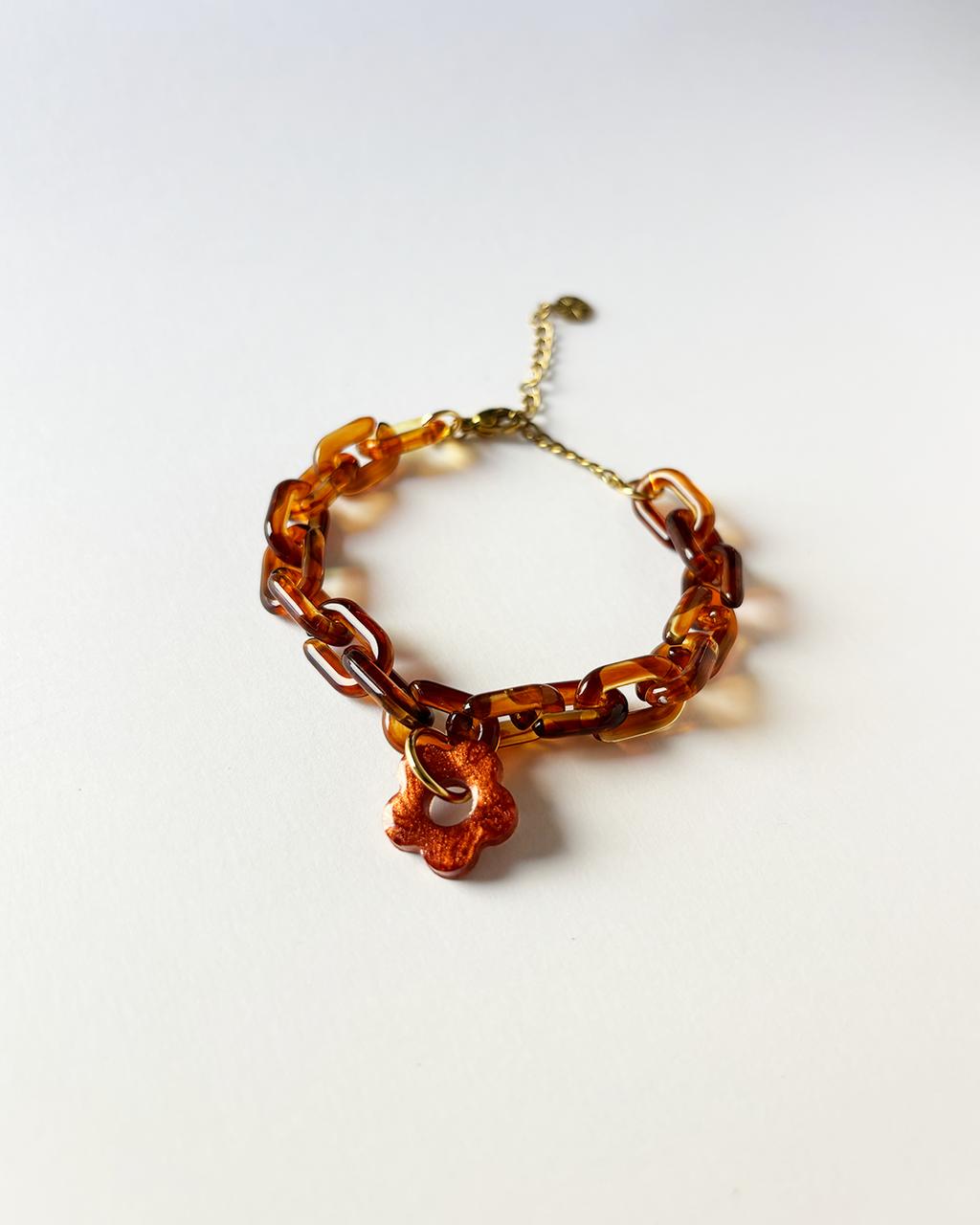 Bracelet chaîne acrylique - Coffee