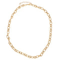 Collier maille forçat alternée 7mm - Acier Inoxydable Doré